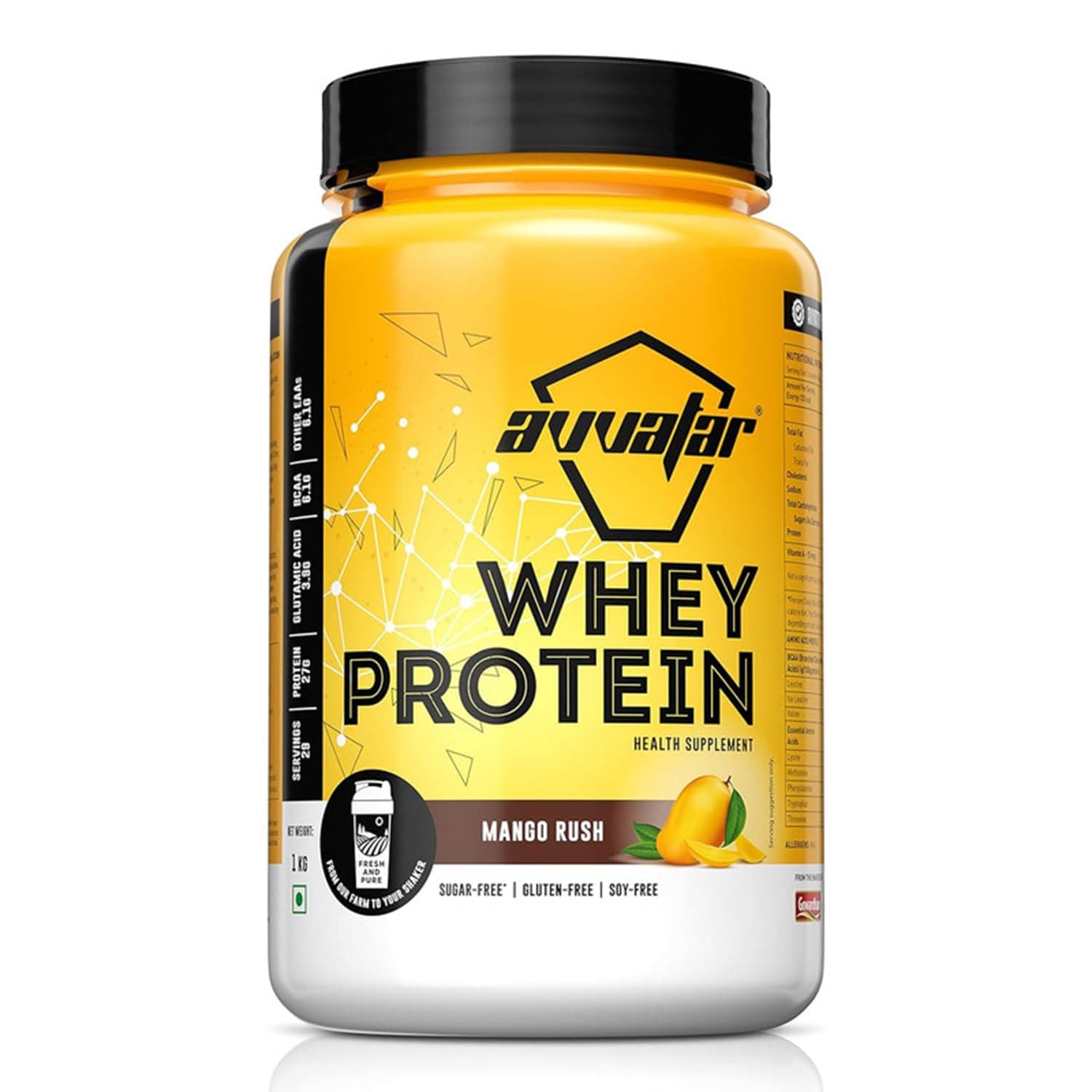 Avvatar Whey Protein | 1Kg | Mango Rush