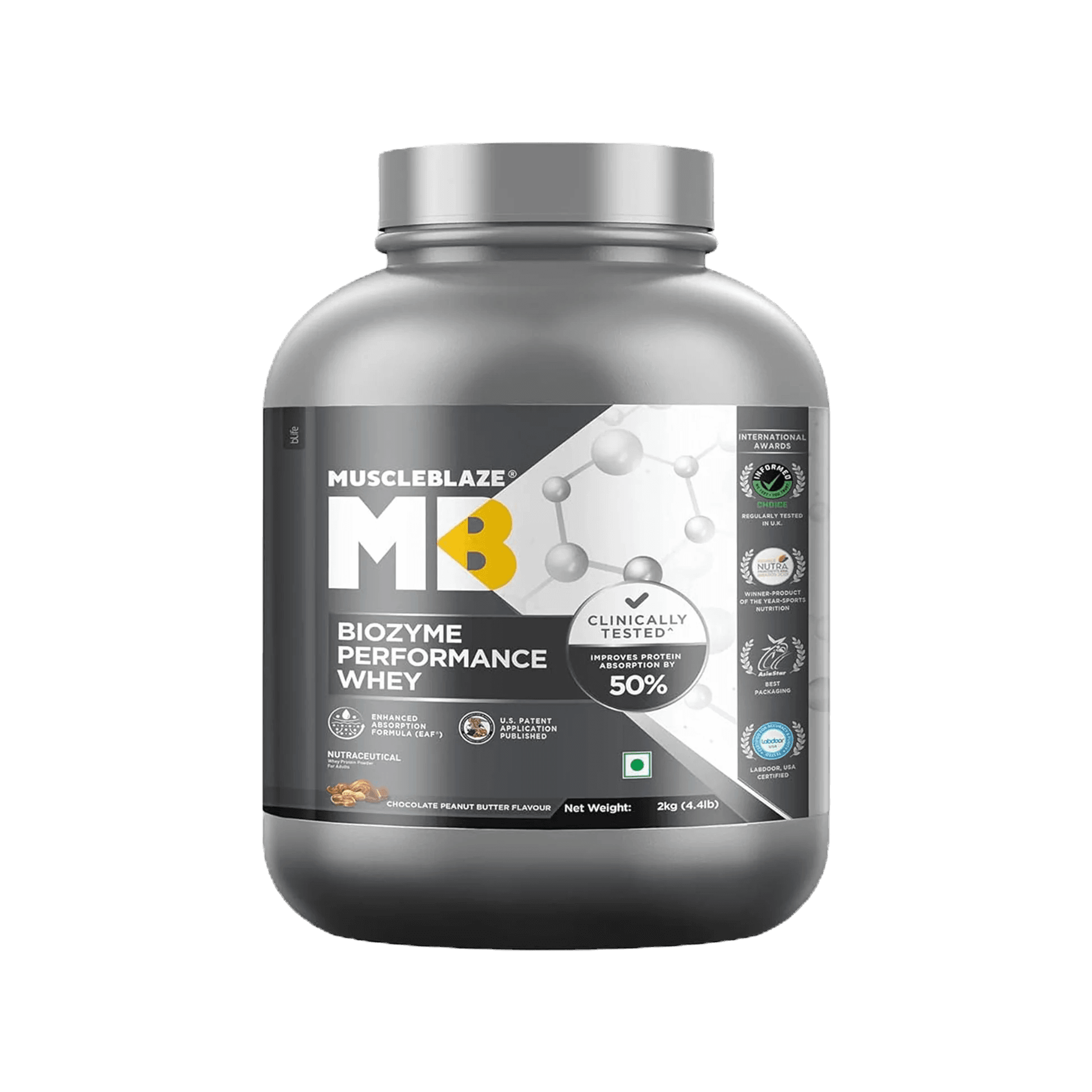 MuscleBlaze Biozyme Performance Whey | 2 Kg | Chocolate Peanut Butter