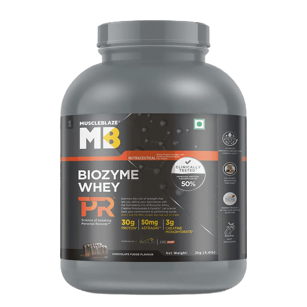 MuscleBlaze Biozyme Whey PR | 2 Kg | Chocolate Fudge