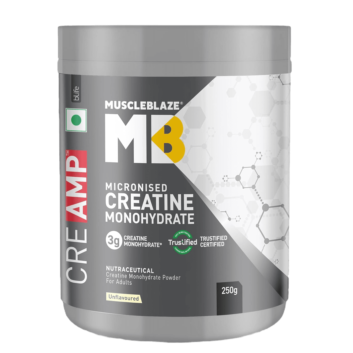MuscleBlaze Creatine Monohydrate CreAMP | 250 g | Unflavoured