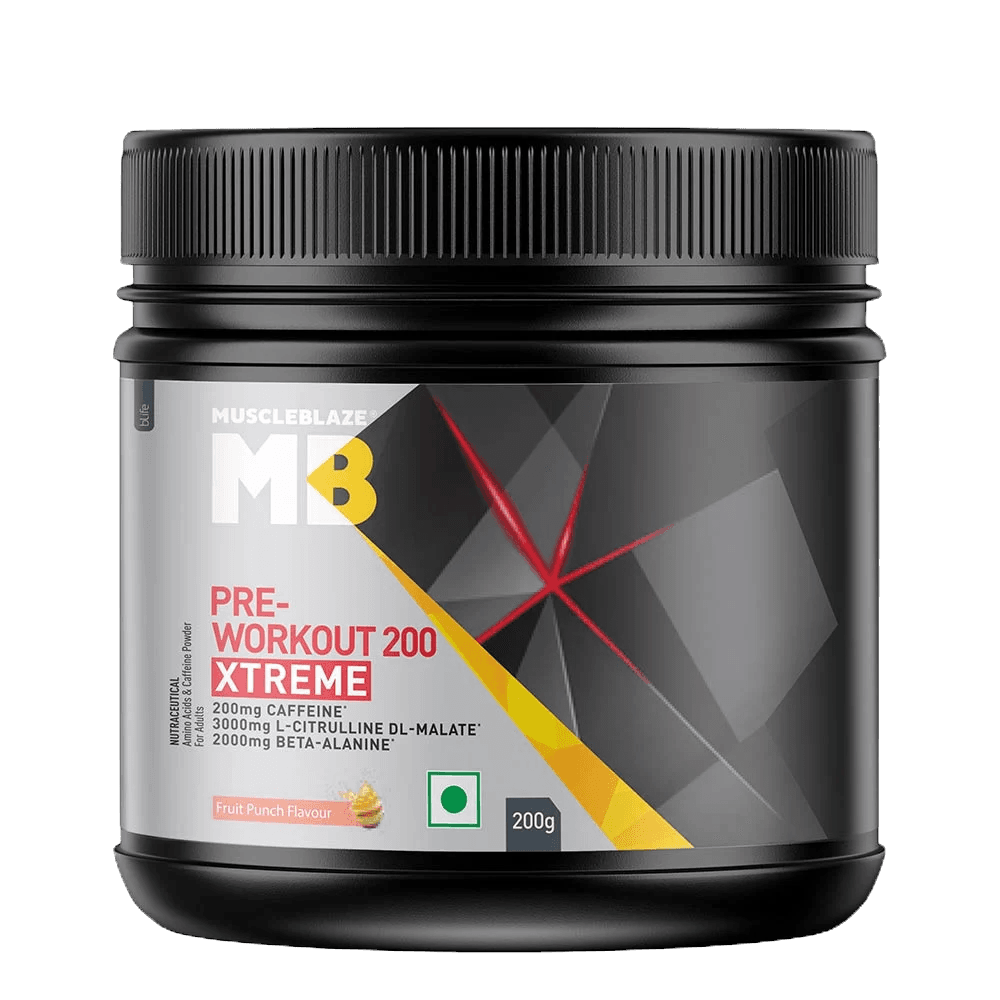 MuscleBlaze Pre Workout 200 Xtreme | 200 gms | Fruit Punch
