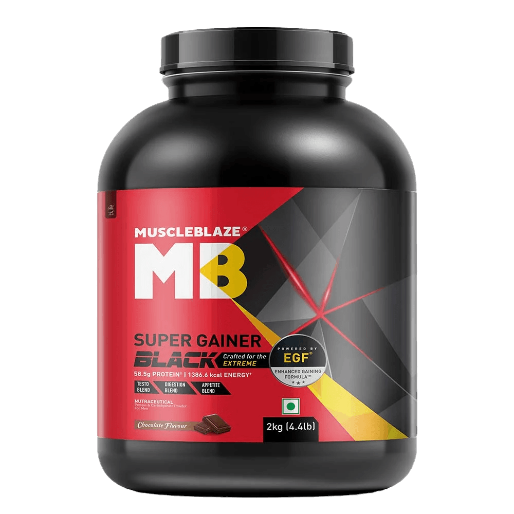 MuscleBlaze Super Gainer Black | 2 kg | Chocolate