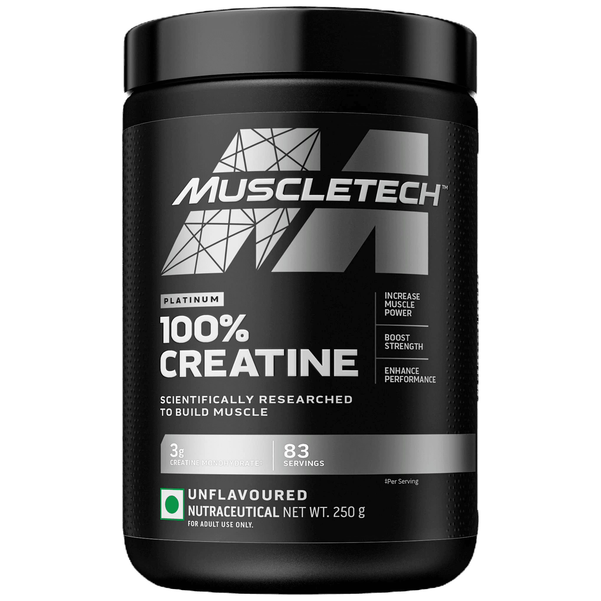 MuscleTech Platinum Creatine Monohydrate | 250 gms | Unflavoured
