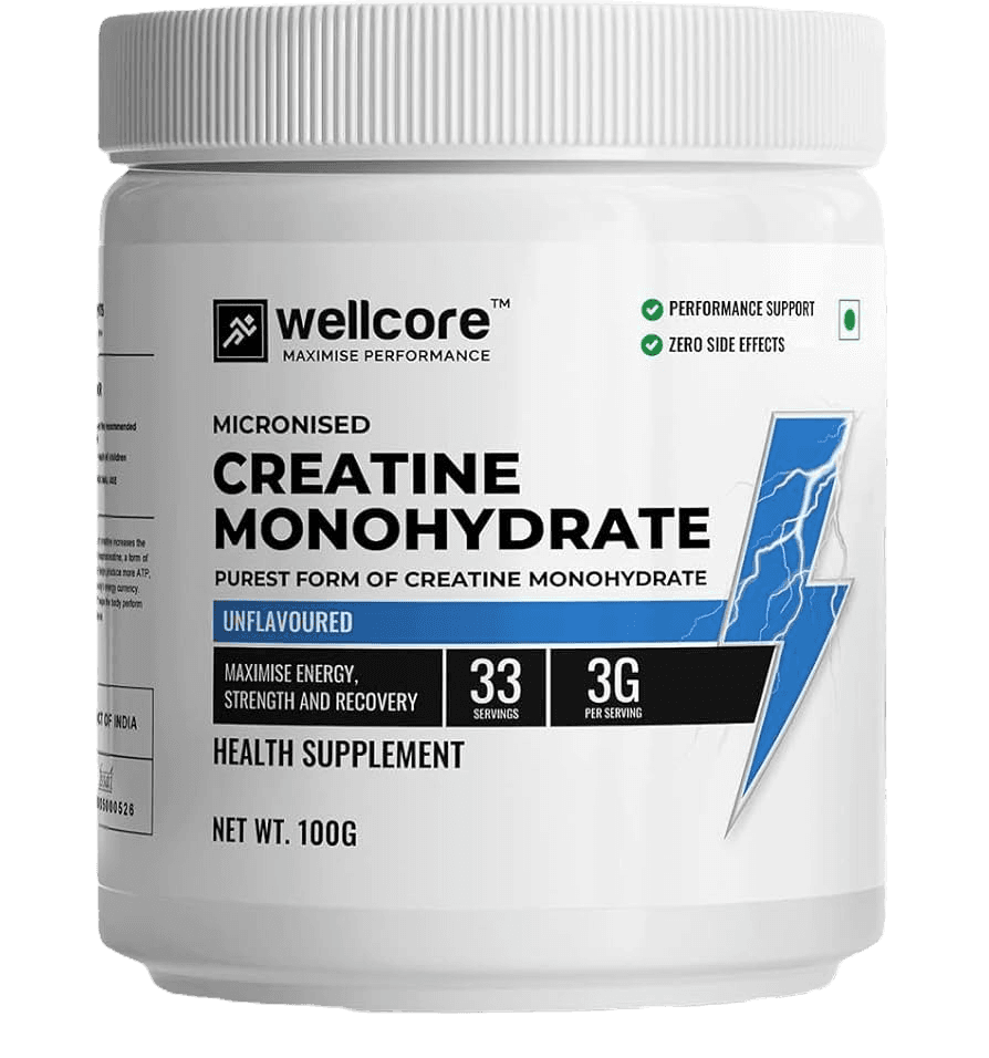 Wellcore - Pure Micronised Creatine Monohydrate | 100 gms | Unflavoured